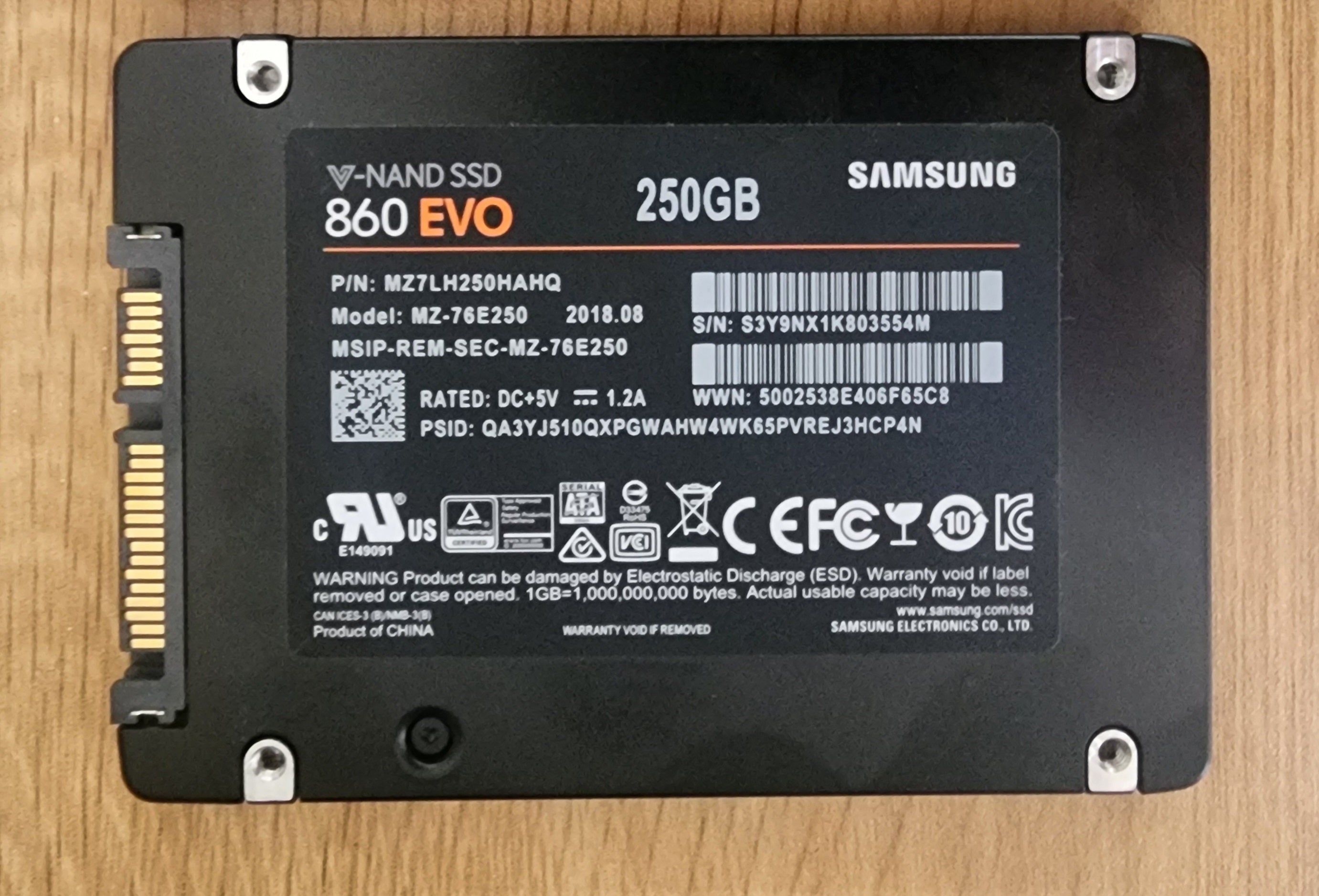 Samsung 250GB SSD