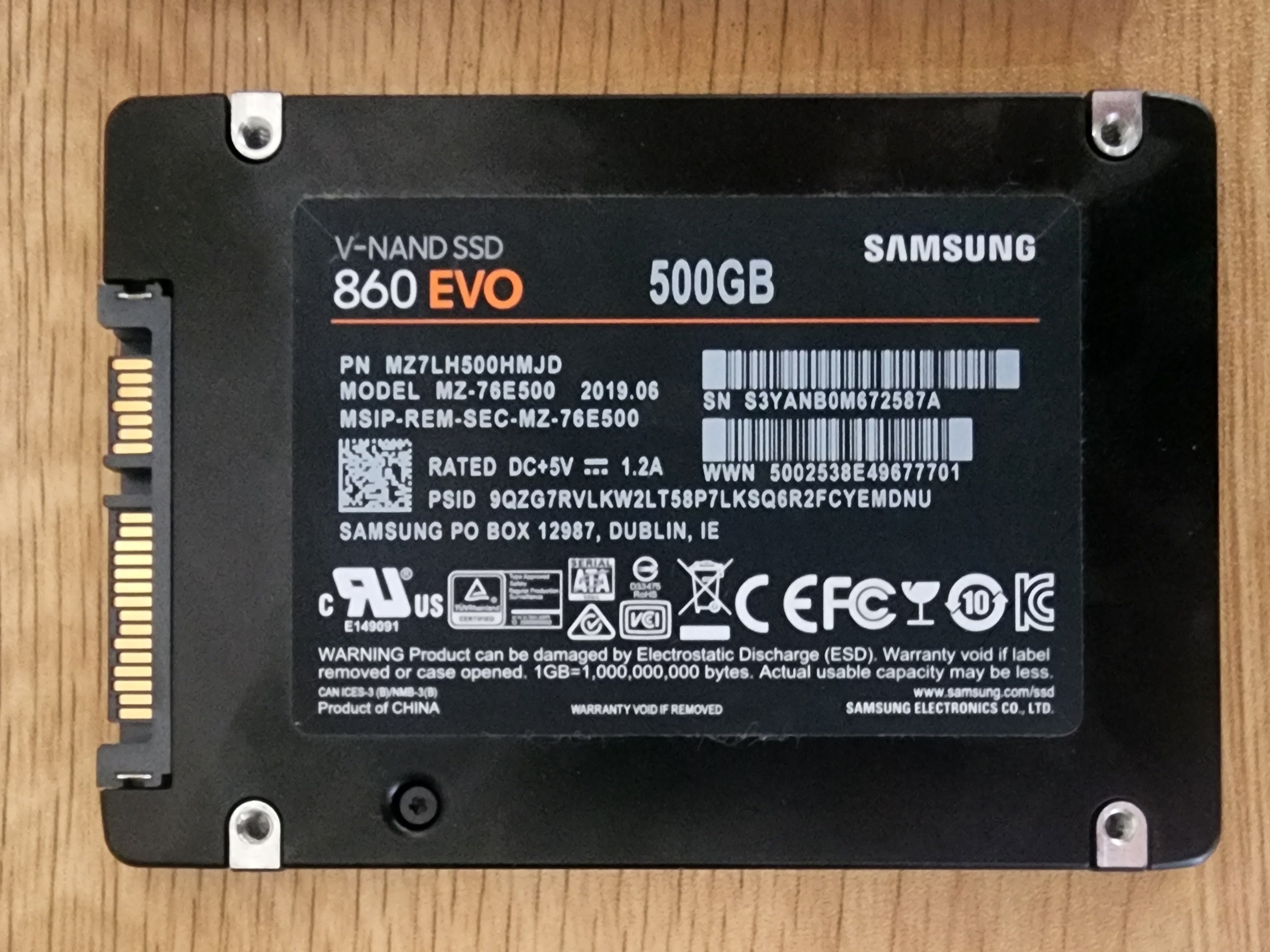 Samsung 500GB SSD
